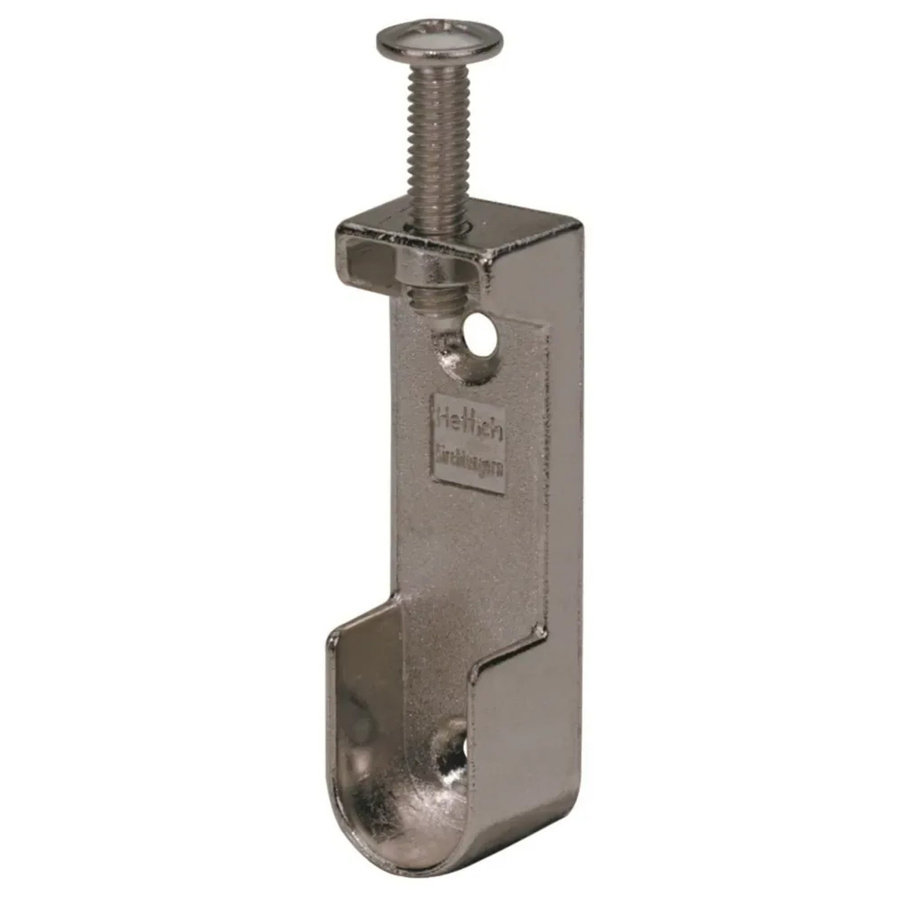 Hettich Rohrlager Bodenbefestigung aus vernickeltem Stahl in Silber mit Schraube, Durchmesser: 15 mm, 30 mm - Bild 2