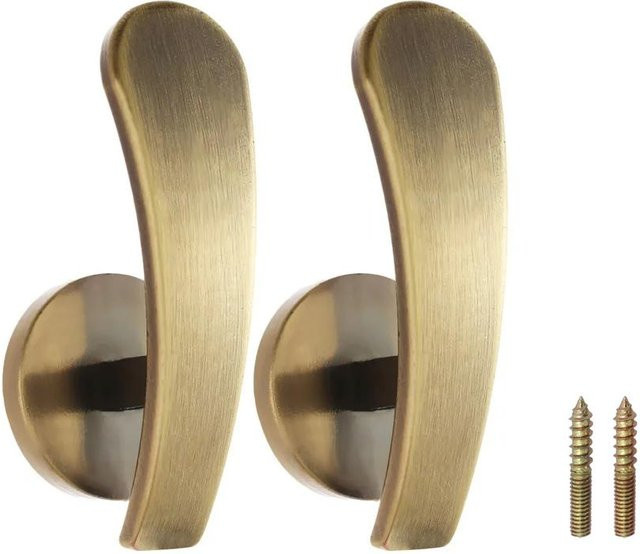 Love Home Garden Vorhanghalter Set aus Metall in Gold, 2 Stück Wandaufhänger im Retro-Design - Bild 1
