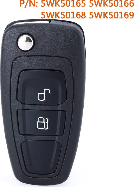 KEYECU Fernschlüsselanhänger für Ford C-Max Focus Ranger und Mazda 3 BT50 in Schwarz, 434 MHz - Bild 1