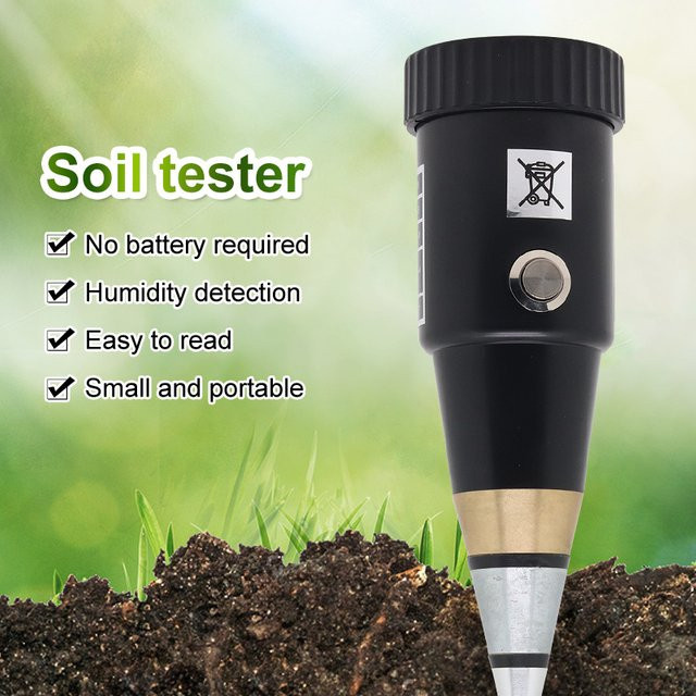 LPPCOLTD Bodenfeuchtigkeits-PH-Messgerät mit Metallsensor als Säure- und Feuchtigkeitstester für Pflanzen und Garten - Bild 1