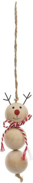 Rico Design Weihnachtlicher Rentier Hänger aus Holz in Braun, 3 Stück, Höhe: 9 cm - Bild 1