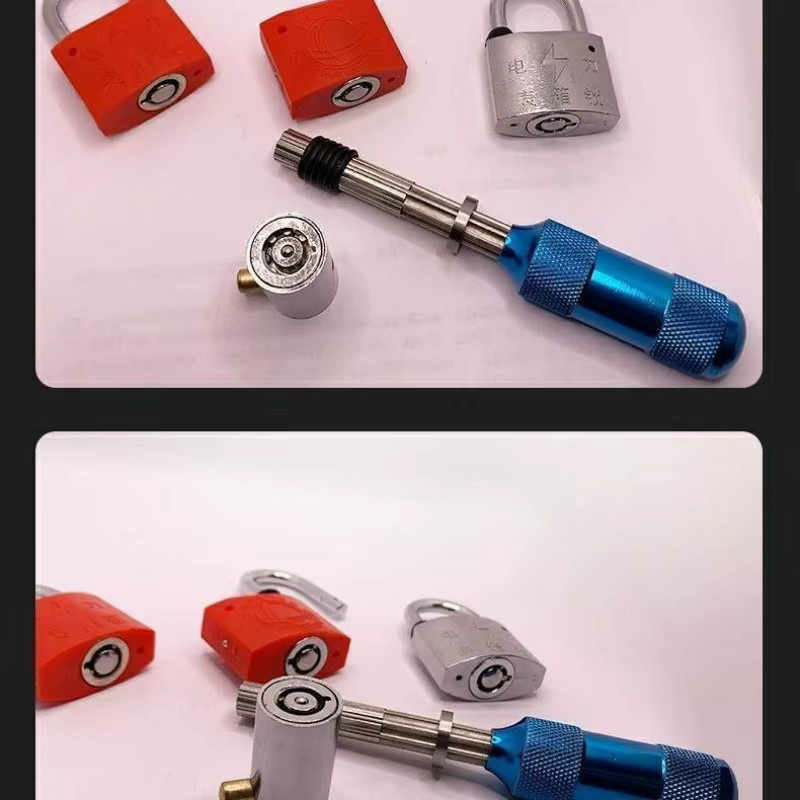 OLOEY Rohrförmiges Lockpick-Set mit 3 Stück für Fortgeschrittene, Blau, Durchmesser: 7,0 mm, 7,5 mm und 7,8 mm - Bild 4