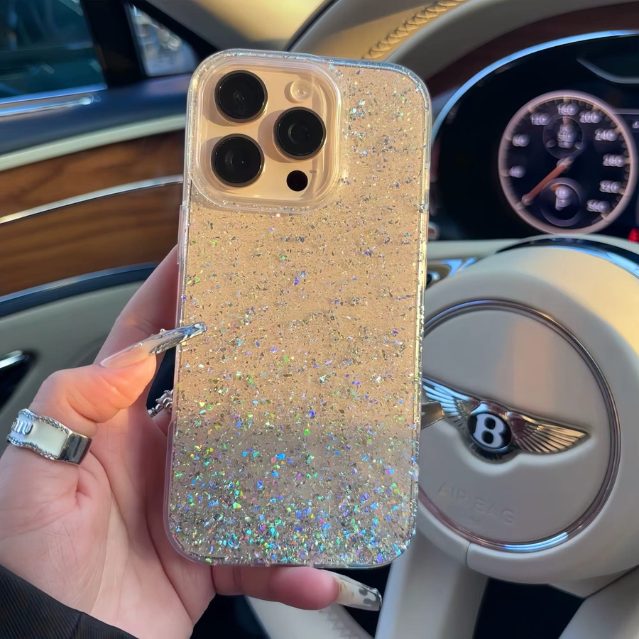 RPKKS Luxuriöse Bling-Glitzer-Pailletten-Handyhülle für iPhone 17, 16, 15, 14, 13, 12, 11 Pro Max mit stoßfester harter Rückseite - Bild 3