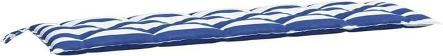 vidaXL Gartenbank-Auflage aus Oxford-Gewebe Blau-Weiß Gestreift B: 180 cm, T: 50 cm, H: 7 cm - Bild 1