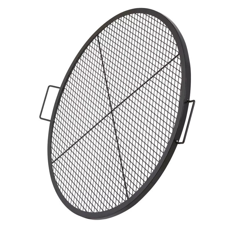 X-Marks Feuerstellen-Grillrost aus Stahl in Schwarz, Durchmesser: 91 cm, Tiefe: 2,5 cm - Bild 6