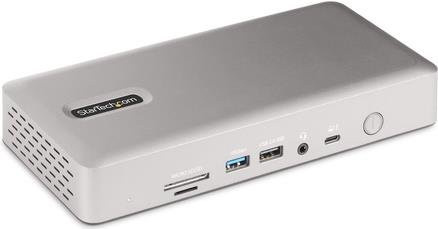 StarTech.com Thunderbolt 4 Multi-Display Docking Station mit 2x HDMI, 2x DisplayPort, 7x USB Hub und 2,5 Gigabit Ethernet, 98W Power Delivery, 4K UHD, Silber/Grau - Bild 1