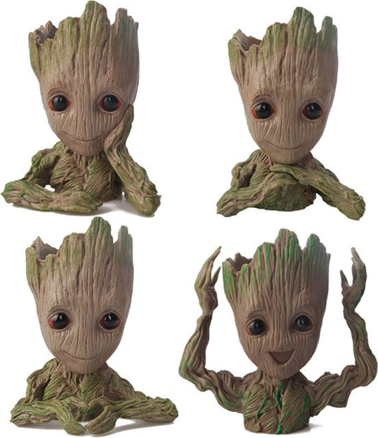 MINISO Groot Anime Action Figur Multifunktions Blumentopf und Stifthalter in Braun - Bild 1
