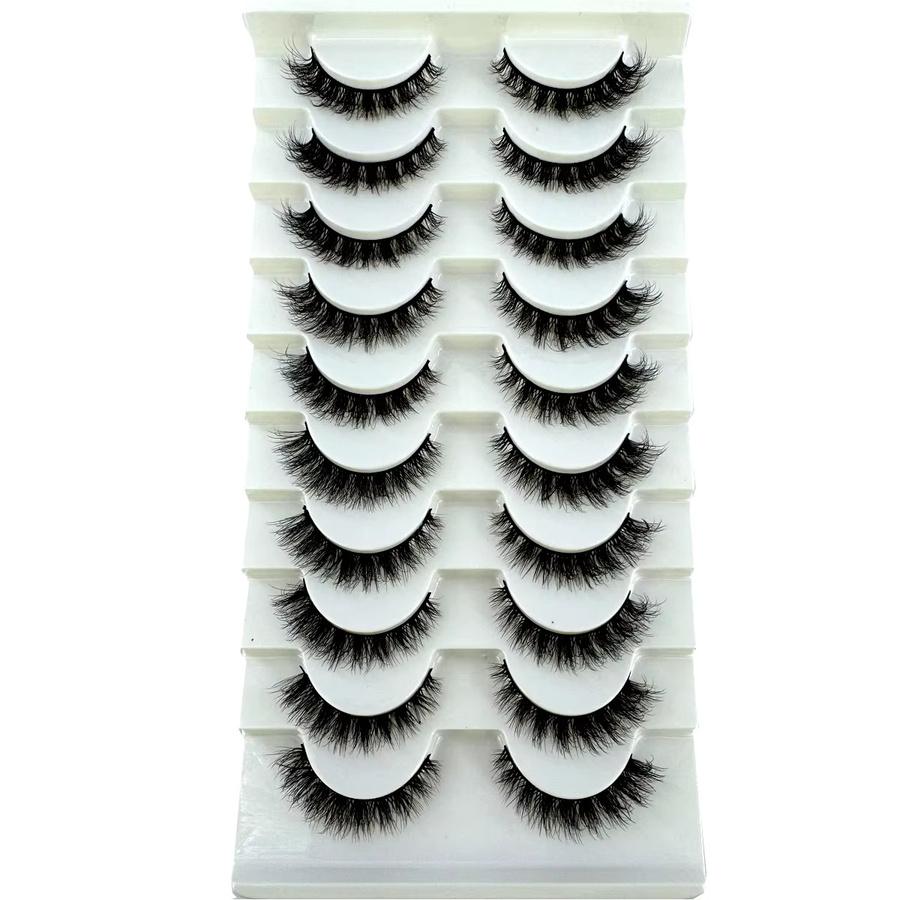 AMSDCN Künstliche Wimpern, 3D Nerz-Wimpern, Black, Unisex - Bild 3