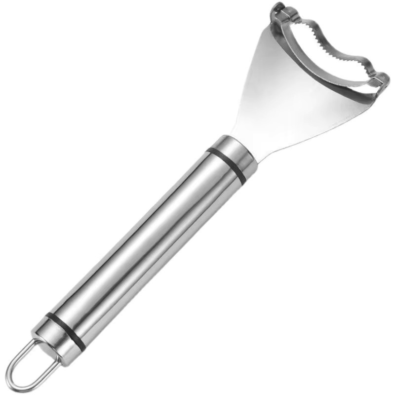 Edelstahl Maishobel in Silber für die Küche zum manuellen Mais schälen und schneiden - Bild 5