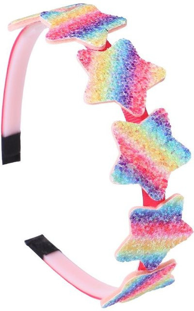 Haarreifen Glitzer-Herz, Regenbogen-Stern, Kinder - Bild 1