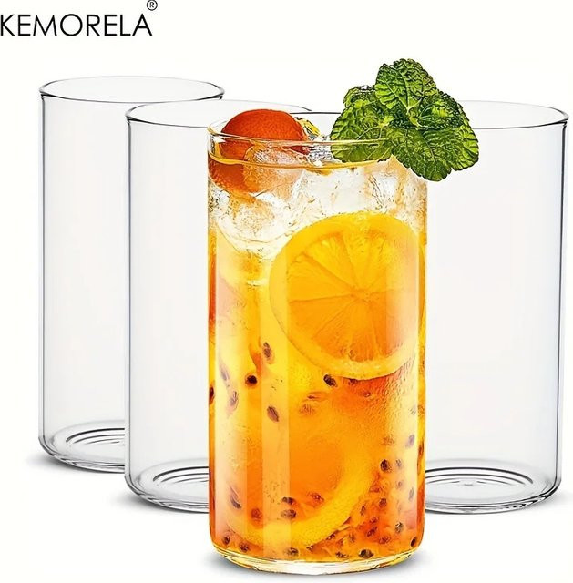 KEMORELA Wasserglas aus Glas, transparent, 440 ml - Bild 1