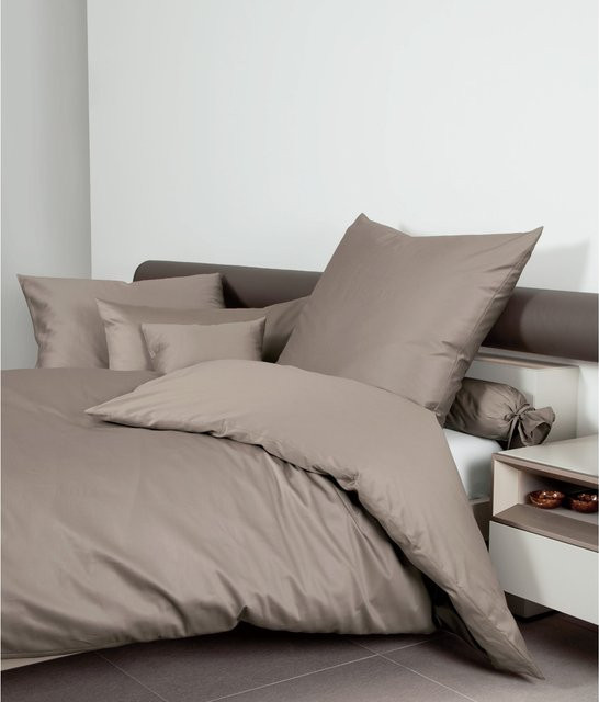 Janine Bettwäsche Colors aus Mako-Satin in Grau - Bild 1