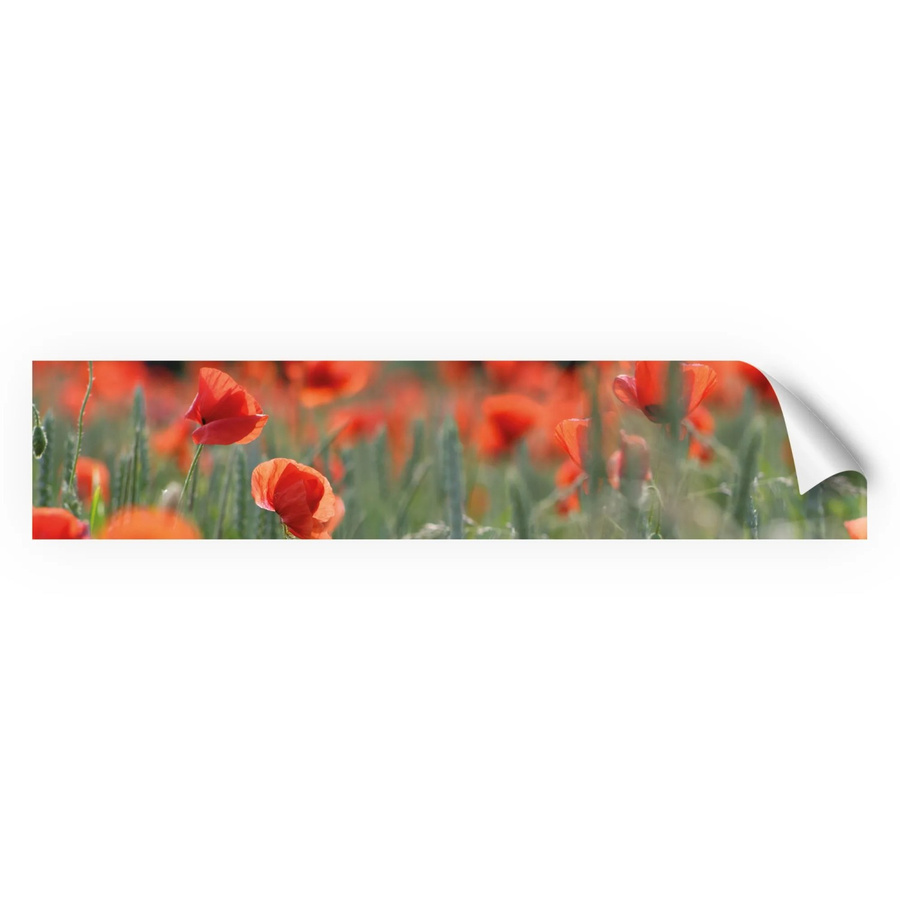 Myspotti Küchenrückwandfolie Mohn in Tile-Look, selbstklebend, Multicolor/Rot, B: 280 cm, H: 60 cm - Bild 2