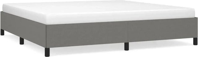 vidaXL Bettgestell gepolstert in Dunkelgrau, B/T/H: 200 x 200 x 35 cm - Bild 1