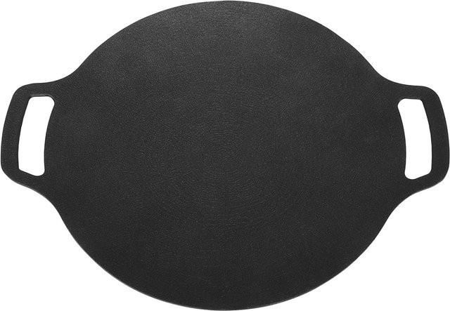 DIYelecs Koreanische BBQ Grillpfanne aus Aluminium mit 6-Schicht-Antihaftbeschichtung, Schwarz, Durchmesser: 33 cm - Bild 1