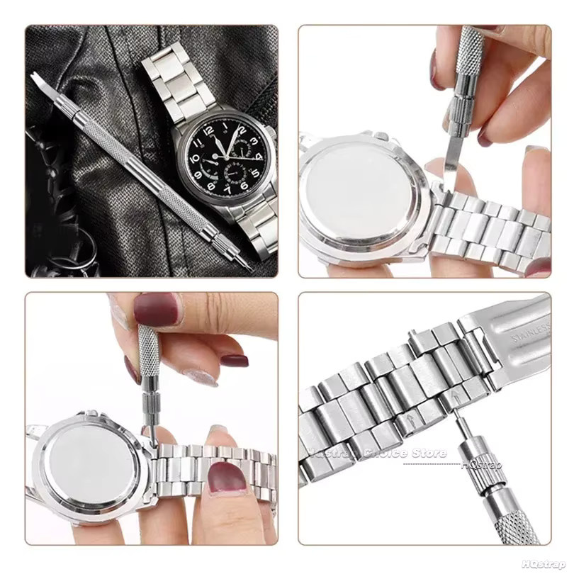 HQstrap Uhren Reparatur Werkzeug, Edelstahl, Silber, Unisex - Bild 2