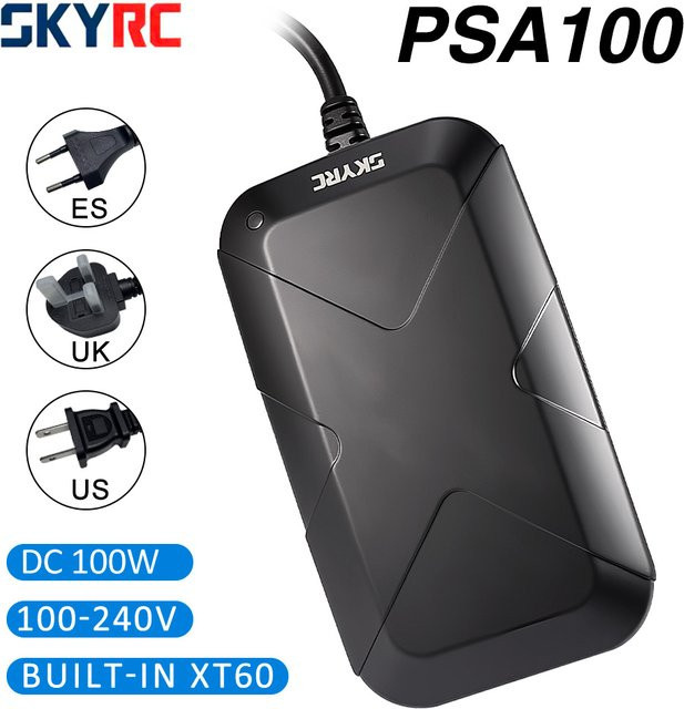 SKYRC PSA100 Netzteil mit XT60 Stecker, 100 W, 20 V/5 A, Schwarz, kompatibel mit B6neo und B6neo+ Ladegeräten - Bild 1