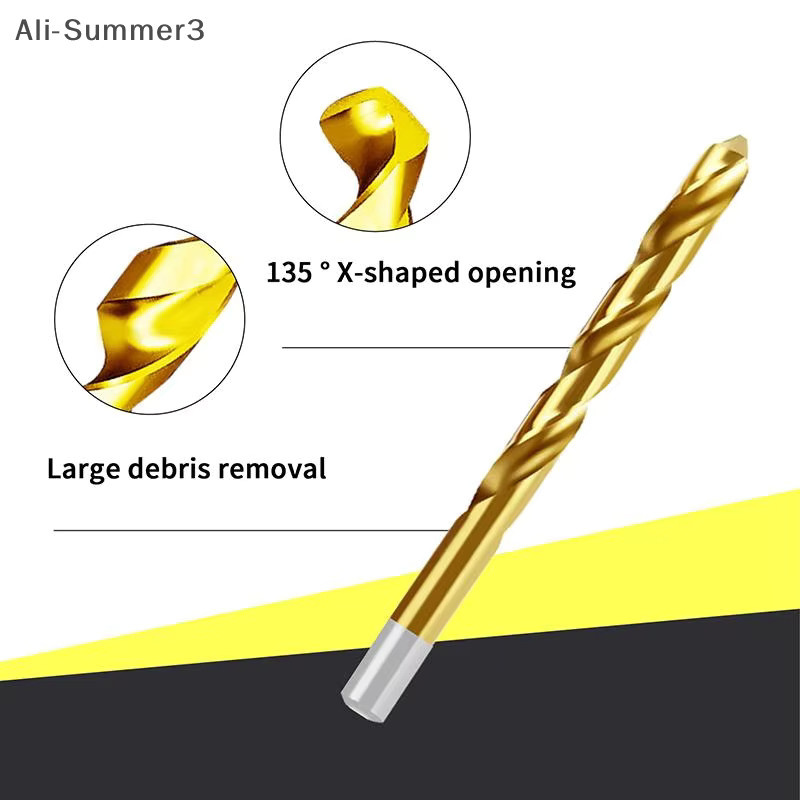 13-teiliges Twist Bohrer Set in Silber und Gold für Holz, Metall, Keramik, Fliesen, Glas, Marmor und Beton, Durchmesser 1,5 mm bis 6,5 mm - Bild 4