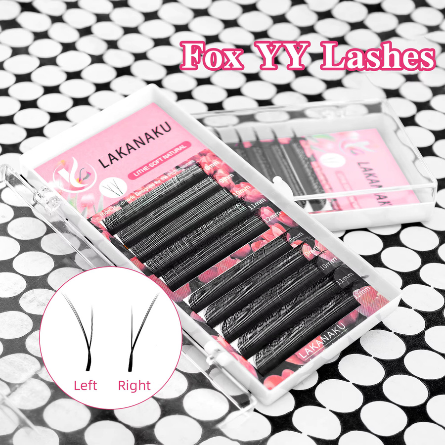 LAKANAKU Fox YY Wimpernverlängerungen, natürlich, Unisex - Bild 4
