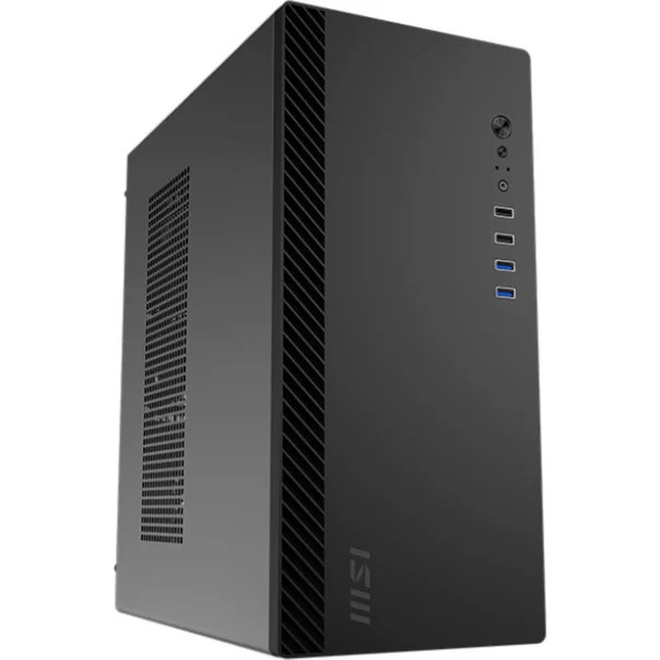 MSI PRO SHIELD M100P Tower-Gehäuse in Schwarz für Micro-ATX - Bild 1