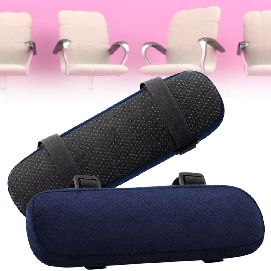 DOORSACCERY 2er-Set Stuhl-Armlehnenkissen aus Memory-Schaum in Schwarz, weiche Ellbogenpolster für Gaming- und Bürostühle, abnehmbarer und waschbarer Bezug - Bild 3
