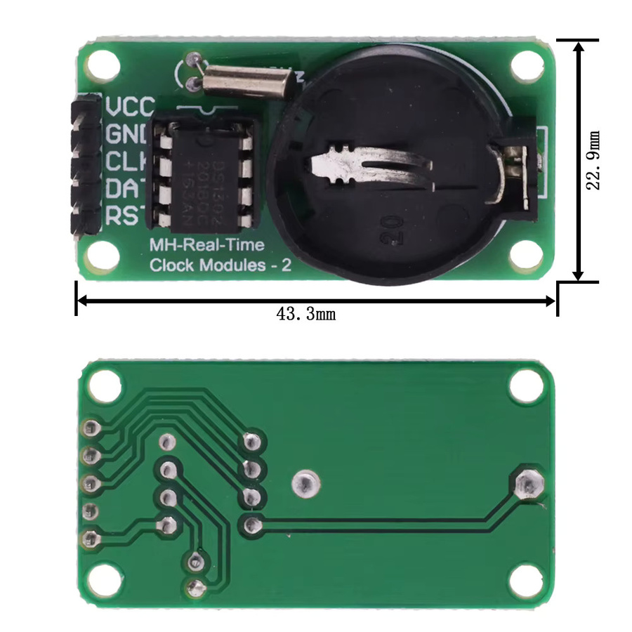 Smart Electronics DS1302 Echtzeituhrmodul in Grün für Arduino und AVR ARM UNO MEGA Entwicklungsboards - Bild 4