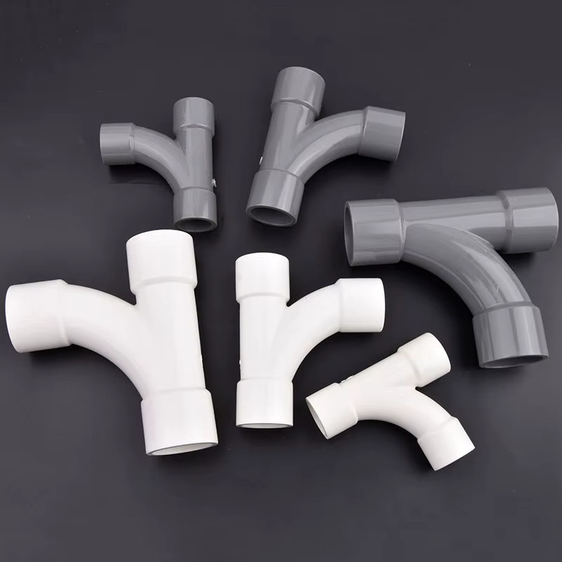 SgooHan PVC-Rohr Y-Typ-Anschluss 3-Wege-Splitter-Adapter mit 90-Grad-Winkel für Aquarium-Wasserrohrverbindungen in Grau - Bild 3