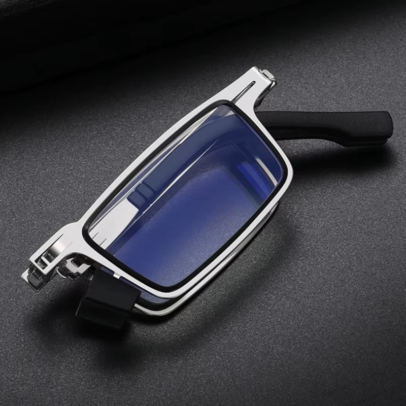 DIXSG Lesebrille, Vollrand, Metall, Unisex, silber - Bild 1