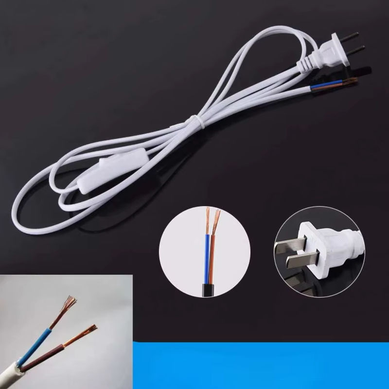 10er Set JOYINLED Netzkabel mit Schalterstecker in Schwarz und Weiß, internationales Standard-Elektrokabel mit Kupferdraht - Bild 3