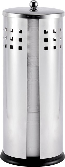 Sensation WC-Rollenhalter aus Edelstahl in Silber, freistehend, Höhe: 35,5 cm, Breite: 15,2 cm - Bild 1