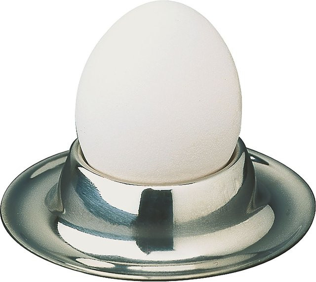 APS Eierbecher aus Edelstahl in Silber, stapelbar, Durchmesser: 8,5 cm, Höhe: 2 cm - Bild 1