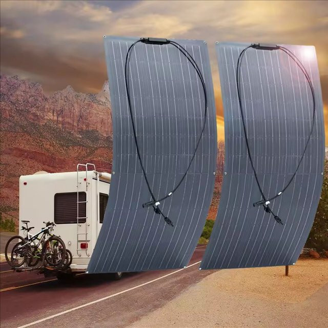 xinpuguang Flexibles Solarpanel 12V Kit Photovoltaik-System für Haus, Auto und Wohnmobil in Weiß - Bild 1