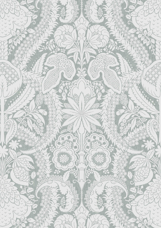 Lewis & Wood Tapete Hanbury in Grün mit botanischem Floral-Design - Bild 1
