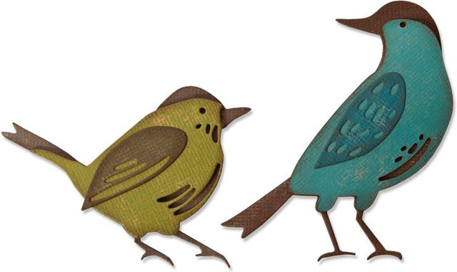 Sizzix Thinlits Stanzschablone Feathered Friends by Tim Holtz - Bild 1