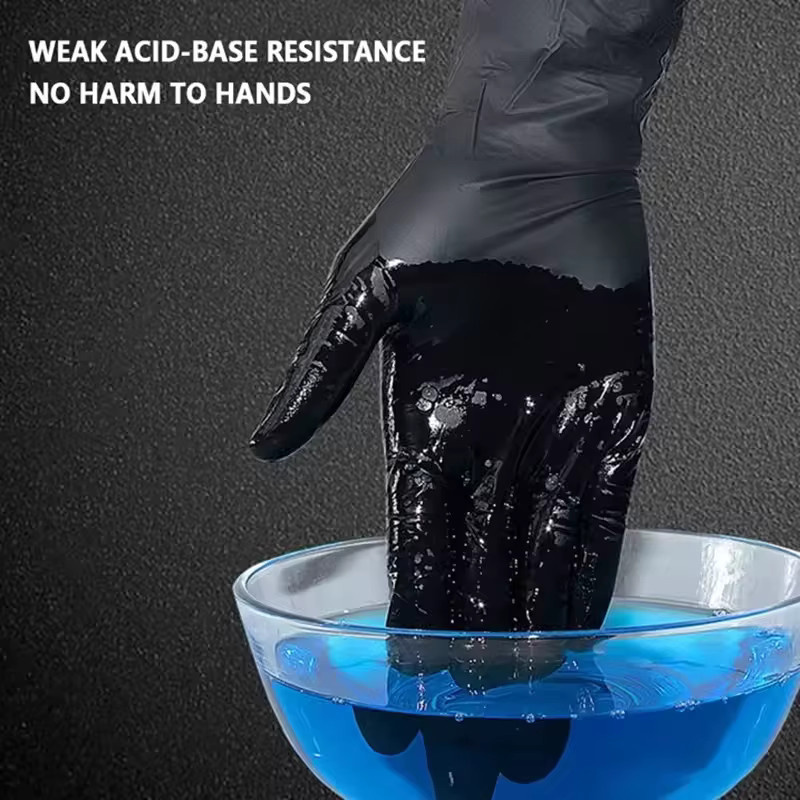 INMAICH Einweg-Nitrilhandschuhe wasserdicht und rutschfest, latexfrei, Farben: Weiß und Schwarz - Bild 3