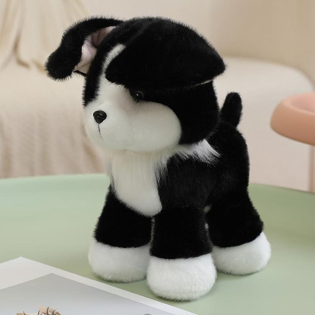 Yiran toy Hunde Plüschpuppe, Husky Golden Retriever Border Collie Schnauzer, 25cm - Bild 1