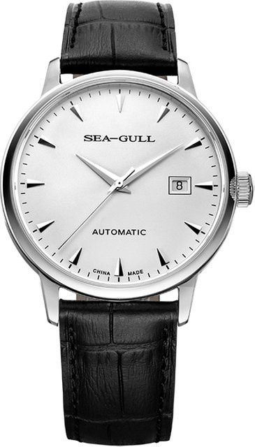 Seagull Armbanduhr, Mechanisch, Edelstahl, Leder, Herren - Bild 1