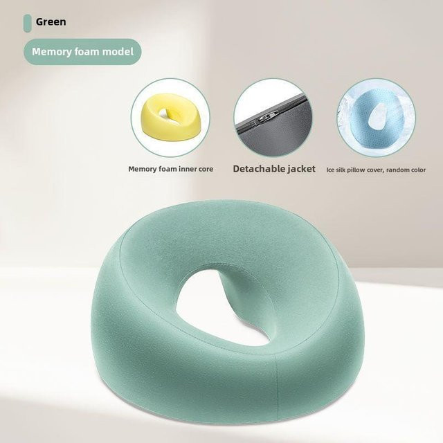 Ergonomisches Gesichtsauflage Kissen von Yiran Health & Beauty aus Memory-Schaum in Grün für Ganzkörpermassagen und Kosmetikstudios - Bild 1