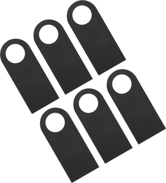 6 Stück GoolRC Türschildaufhänger aus Holz, doppelseitig und wiederverwendbar, schwarz, rechteckig - Bild 1