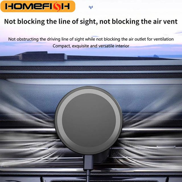 HOMEFISH Magnetische Drahtlose Ladestation für Smartphone, Smartwatch und Kopfhörer in Schwarz - Bild 1