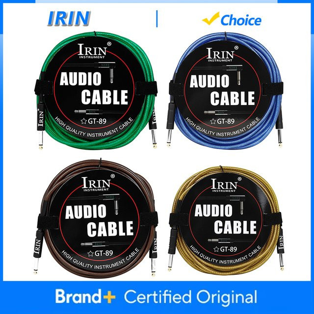 IRIN Gitarren-Audiokabel mit 3,5 mm Jack, geräuschreduzierendes und abgeschirmtes Kabel für Verstärker, erhältlich in Schwarz oder Multicolour - Bild 1