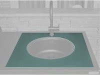 Big Green Egg Dekton-Arbeitsplatte mit Ausschnitt und Fachboden in Grün - Bild 1