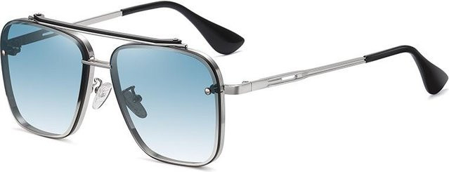 AORON Sonnenbrille, quadratisch, Vollrand, Metall, Unisex, grau - Bild 1