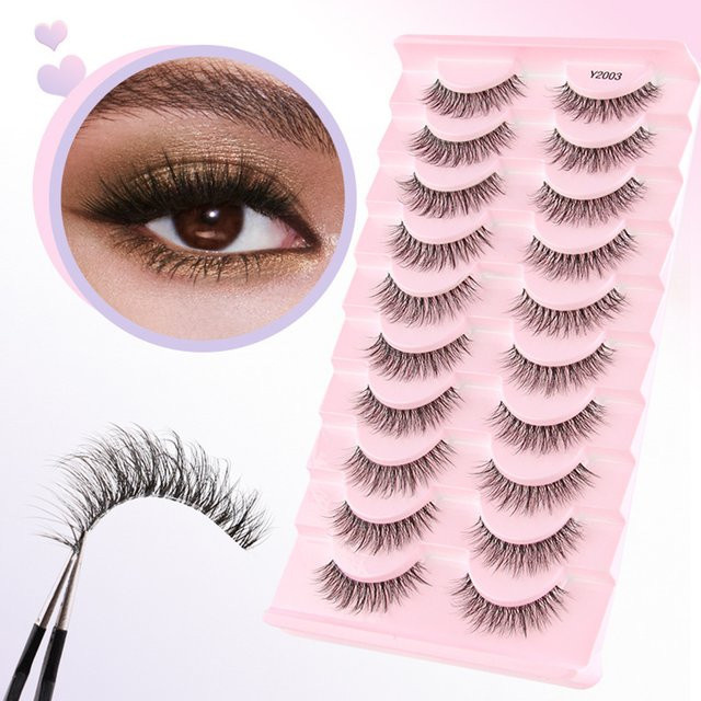 10 Paar Falsche Wimpern, Volumen, Unisex - Bild 1