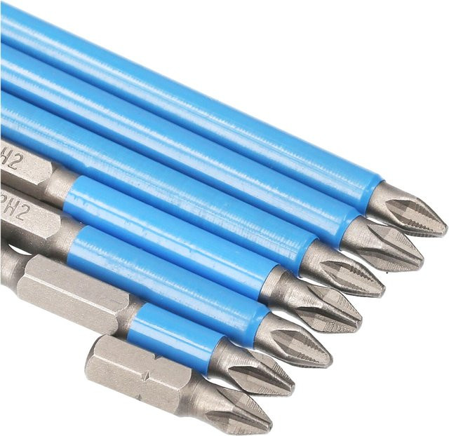 7-teiliges Kkmoon Bohrmaschinen-Set mit magnetischen PH2-Schraubendreher-Bits aus Edelstahl in Blau - Bild 1