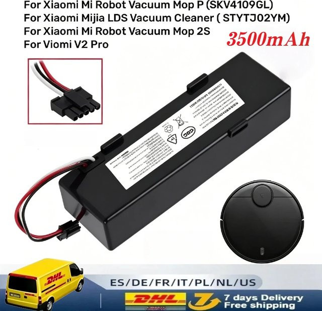 Xiaomi Lithium-Akku 14,4V 3500mAh für Mijia 2S STYTJ02YM Mop in Schwarz - Bild 1