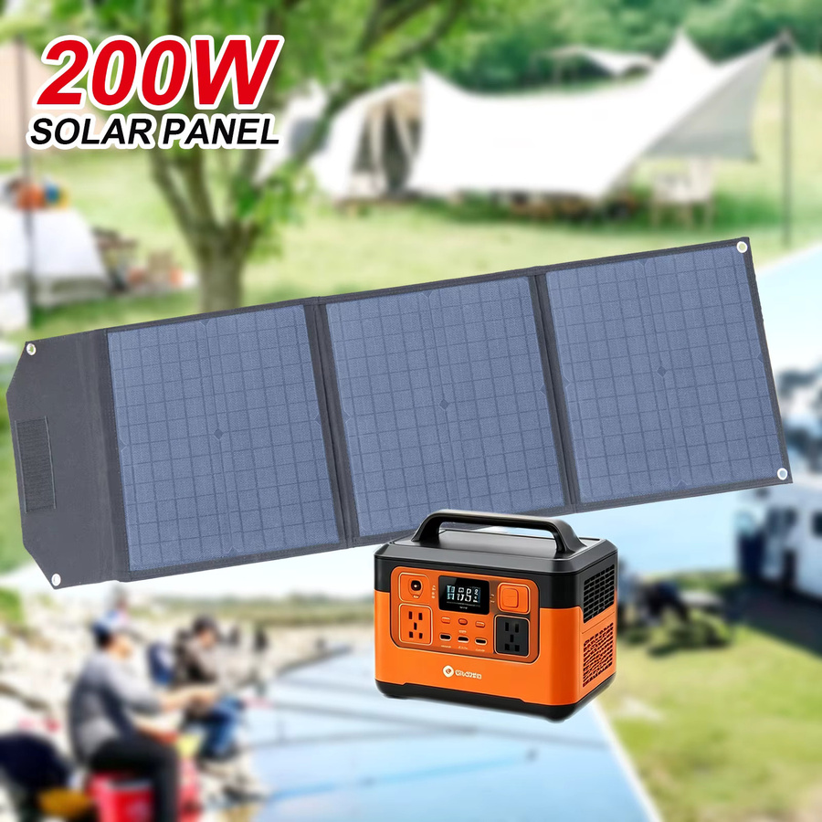 Leaorld 200W Solarpanel-Ladegerät 18V DC mit Ständern und Clips in Schwarz für 12V Batterien, Powerstations und Wohnmobile - Bild 4