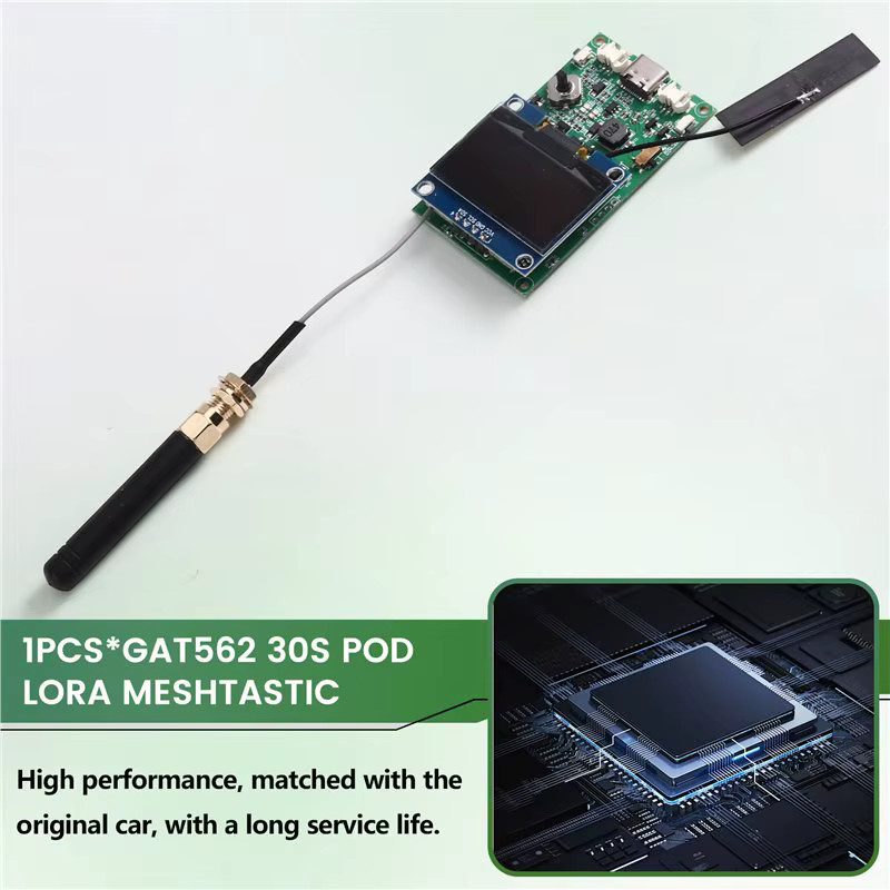 AB66-Lora Meshcore BT WIFI Modul GAT562 mit 1,3-Zoll OLED-Display, RF52840, SX1262, L76K GPS und 30Dbm für Meshtastic - Bild 2