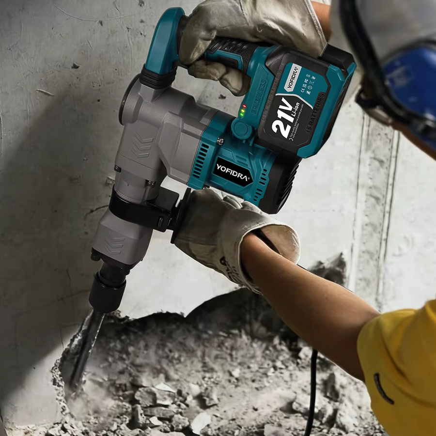 YOFIDRA Bürstenloser Elektrischer Abbruchhammer mit 6000W und 9000IPM für Makita 18-21V Akku - Bild 5