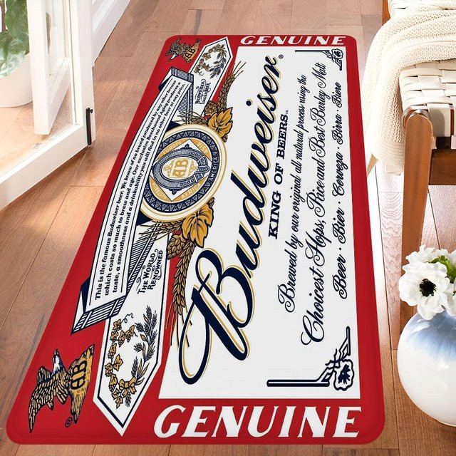 Karpetti Rutschfeste Fußmatte König des Biers B-Budweiser, Mehrfarbig, B/L: 40 x 120 cm - Bild 1